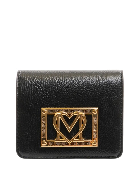 LOVE MOSCHINO LOCKED IN GOLD  Kleine Brieftasche Schwarz - Brieftaschen Damen