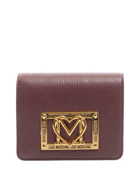 LOVE MOSCHINO LOCKED IN GOLD  Kleine Brieftasche Wein - Brieftaschen Damen