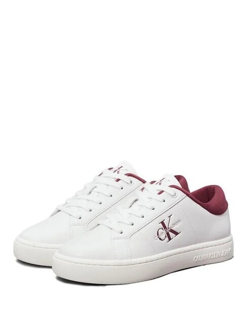 CALVIN KLEIN CK JEANS Leder-Sneakers strahlendes Weiß/Andorra - Damenschuhe