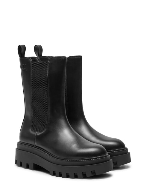 CALVIN KLEIN CK JEANS Chelsea-Stiefel aus Leder mit Plateausohle dreifach schwarz - Damenschuhe