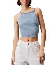 CALVIN KLEIN CK JEANS Jeans-Crop-Top mit Schn&uuml;rung - T-Shirts und Tops f&uuml;r Damen