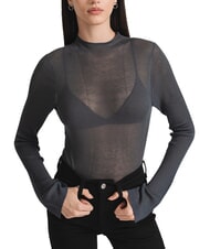 CALVIN KLEIN CK JEANS Transparenter Pullover mit Rundhalsausschnitt - Damenpullover