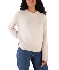 CALVIN KLEIN CK Pullover mit Rundhalsausschnitt und lockerer Passform - Damenpullover