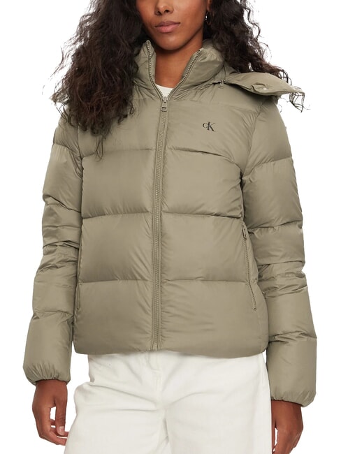 CALVIN KLEIN CK JEANS Kurze Daunenjacke mit Kapuze gestromt - Daunenjacken für Damen