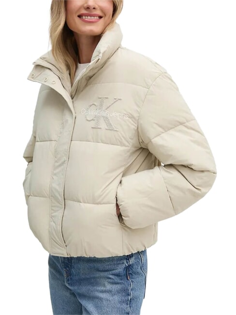 CALVIN KLEIN CK JEANS Kurze Daunenjacke mit Teddy-Logo Pelikan - Daunenjacken für Damen
