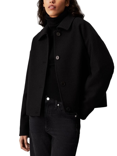 CALVIN KLEIN CK JEANS Kurze Jacke aus Wollmischung ck schwarz - Damenjacken