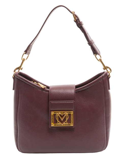 LOVE MOSCHINO LOCKED IN GOLD Umhängetasche, mit Schultergurt Wein - Damentaschen