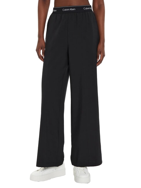 CALVIN KLEIN CK PERFORMANCE Palazzohose mit Logo-Gummizug schwarze Schönheit - Sportanzüge für Damen