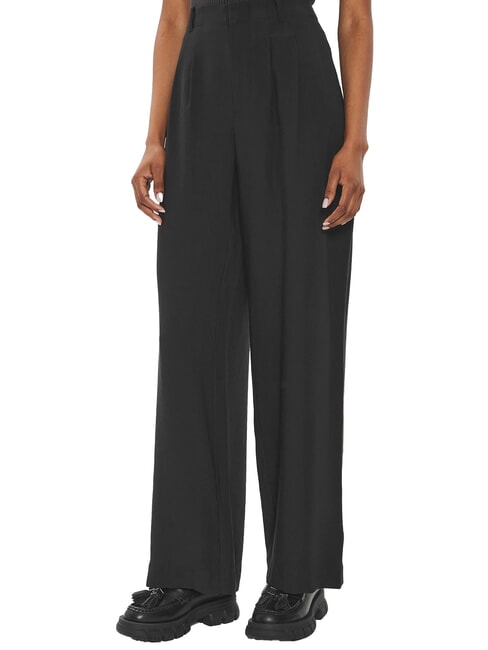 CALVIN KLEIN CK JEANS Hose mit hoher Taille und Bügelfalten ck schwarz - Damenhosen