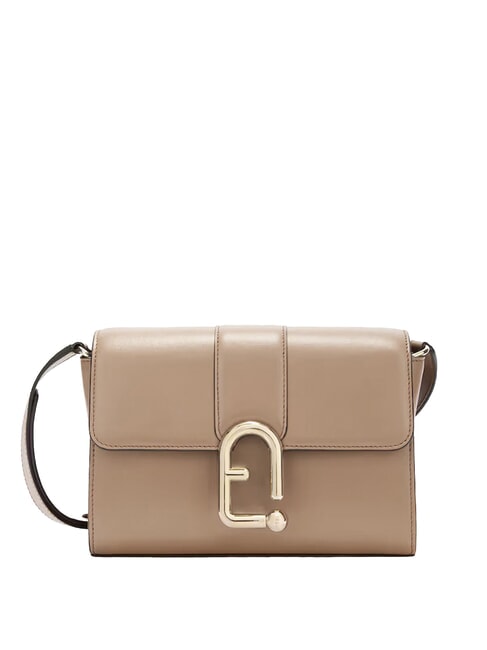 FURLA URBAN Kleine Umhängetasche aus Leder grau - Damentaschen