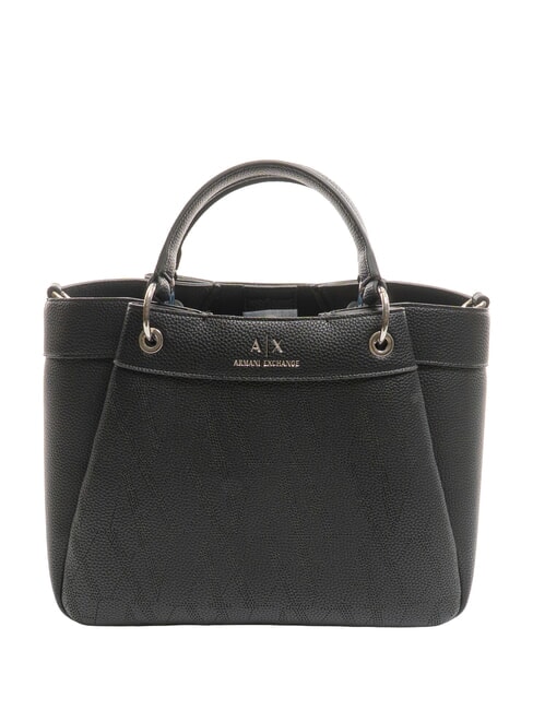 ARMANI EXCHANGE WAVE Mittelgroße perforierte Tasche mit Schultergurt Schwarz - Damentaschen