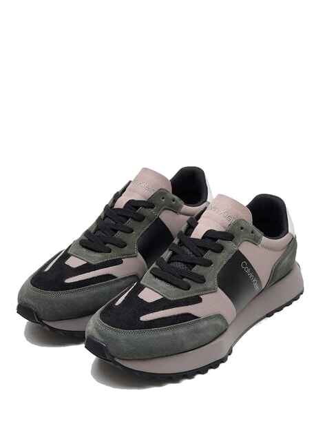 CALVIN KLEIN CK Turnschuhe dunkeloliv/schwarz/asche - Herrenschuhe