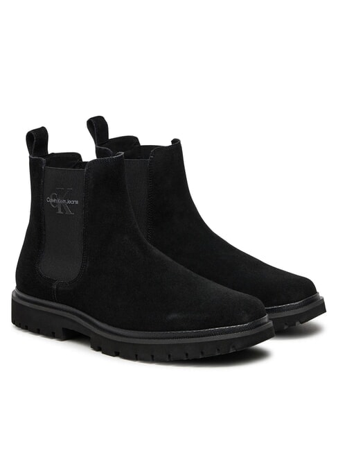 CALVIN KLEIN CK JEANS Wildlederstiefeletten dreifach schwarz - Herrenschuhe