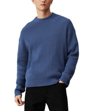 CALVIN KLEIN CK JEANS Pullover mit Rundhalsausschnitt und normaler Passform - Herrenpullover