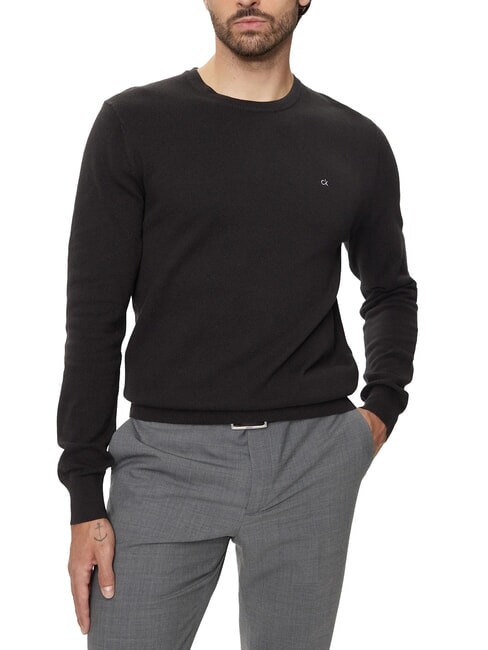 CALVIN KLEIN CK Rundhalspullover aus Baumwollmischung ck schwarz - Herrenpullover