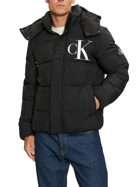 CALVIN KLEIN CK JEANS Wattierte Jacke mit Kapuze ck schwarz - Daunenjacken für Herren