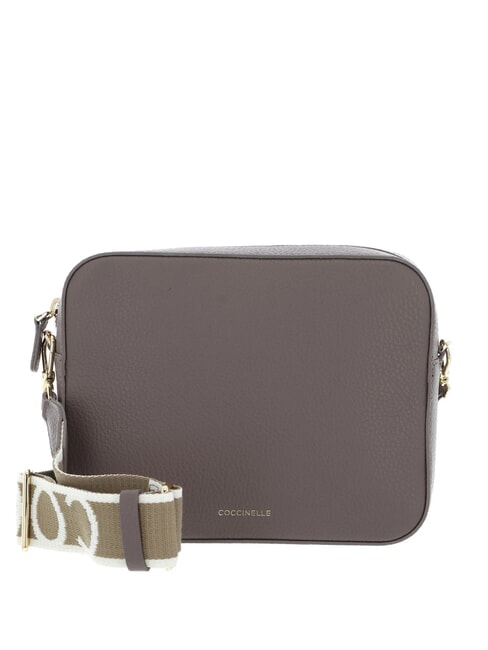 COCCINELLE TEBE Kleine Tasche aus strukturiertem Leder warmes Taupe 2 - Damentaschen