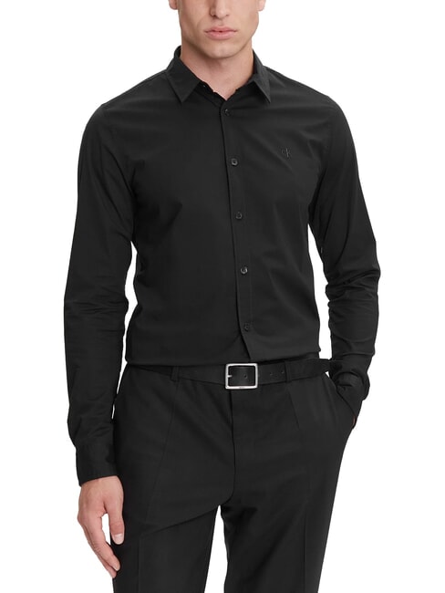 CALVIN KLEIN CK JEANS Slim Fit Stretch-Langarmhemd ck schwarz - Herrenhemden