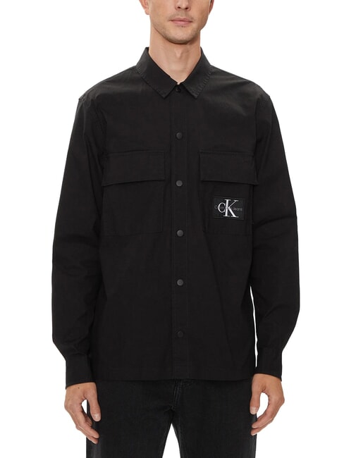 CALVIN KLEIN CK JEANS Relaxed Fit Langarm-Cargohemd ck schwarz - Herrenhemden