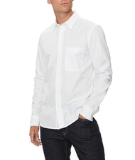 CALVIN KLEIN CK JEANS Slim Fit Langarmhemd aus Baumwolle strahlendes Wei&szlig; - Herrenhemden - 1