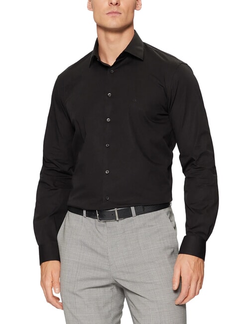 CALVIN KLEIN CK Stretchhemd, normale Passform ck schwarz - Herrenhemden