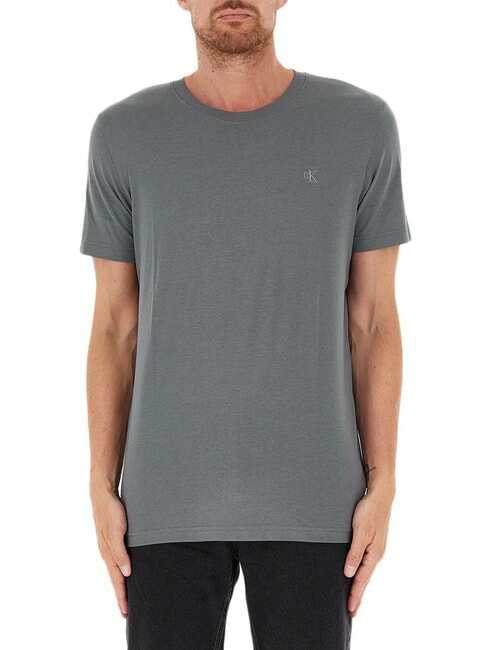 CALVIN KLEIN CK JEANS Slim Fit Kurzarm-T-Shirt endloses Grau - Herren-T-Shirts