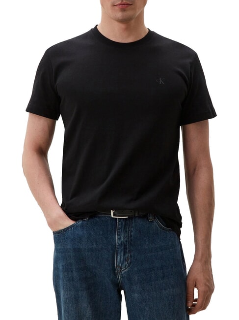 CALVIN KLEIN CK JEANS Kurzärmeliges Baumwoll-T-Shirt ck schwarz - Herren-T-Shirts