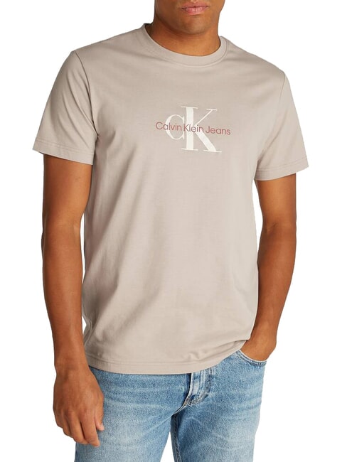 CALVIN KLEIN CK JEANS Regular Fit Distressed Monologue T-Shirt Ziege - Herren-T-Shirts