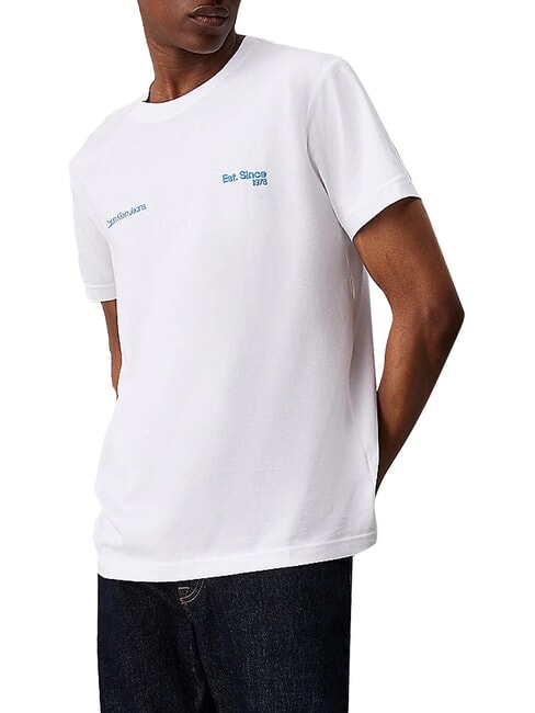 CALVIN KLEIN CK JEANS Kurzarm-T-Shirt mit normaler Passform strahlendes Weiß - Herren-T-Shirts