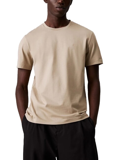 CALVIN KLEIN CK Kurzarm-T-Shirt aus glatter Baumwolle frischer Ton - Herren-T-Shirts