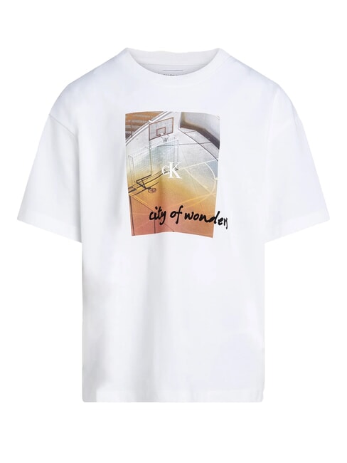 CALVIN KLEIN CK KIDS Kurzarm-T-Shirt mit Aufdruck strahlendes Weiß - Kinder-T-Shirt