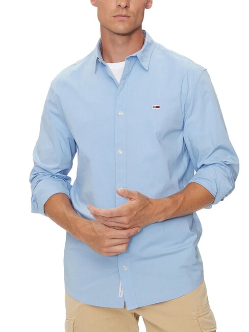 TOMMY HILFIGER TH JEANS Langarmhemd gemäßigt blau - Herrenhemden