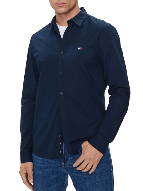 TOMMY HILFIGER TH JEANS Langarmhemd dunkle Nachtmarine - Herrenhemden