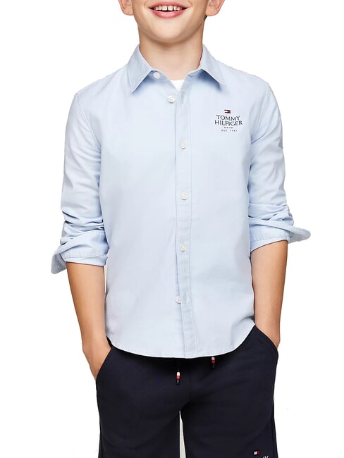 TOMMY HILFIGER TH KIDS Langarmhemd luftiges Blau - Kinderhemden