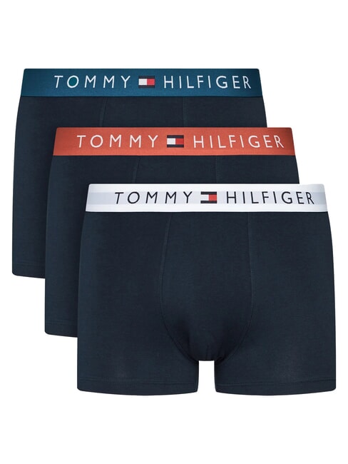 TOMMY HILFIGER TH Tripack Drei Boxer Terrarot/Mitteltürkis/Weiß - Herrenslip