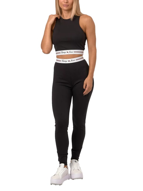 TOMMY HILFIGER TH JEANS Spitze Schwarz - T-Shirts und Tops für Damen