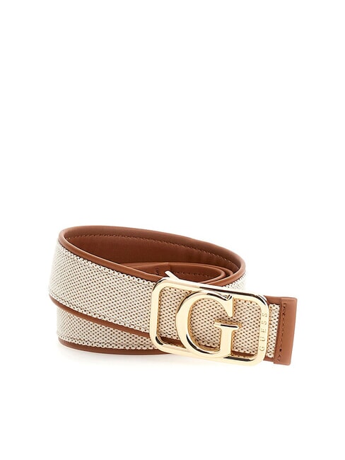 GUESS SEBINA Gürtel mit Canvas-Einsatz Karamell Multi - Gürtel