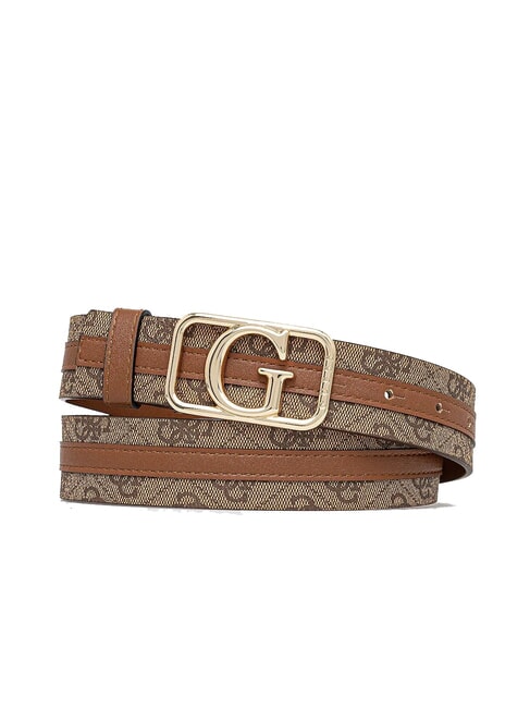 GUESS ZAMIRA Gürtel mit 4G-Logo-Print MILCH-LOGO - Gürtel