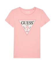 GUESS KIDS Kurzarm-T-Shirt mit Strasssteinen s&uuml;&szlig;es Rosa - Kinder-T-Shirt - 1