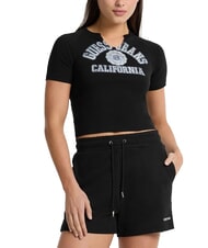 GUESS JEANS LOGO CALIFORNIA Kurz&auml;rmliges, kurzes Stretch-T-Shirt - T-Shirts und Tops f&uuml;r Damen