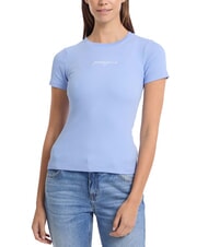 GUESS JEANS EMBRO SLIM Geripptes Kurzarm-T-Shirt - T-Shirts und Tops f&uuml;r Damen