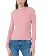 GUESS JEANS EMBRO Lang&auml;rmliges geripptes T-Shirt - T-Shirts und Tops f&uuml;r Damen