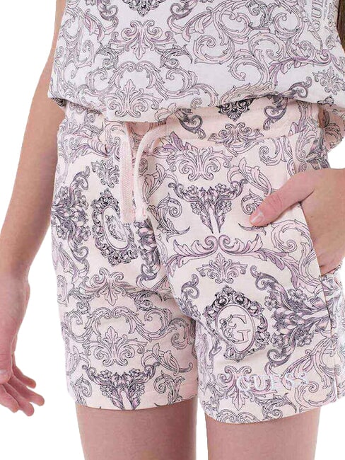 GUESS KIDS ACTIVE Allover-Print-Shorts für Mädchen Barock Blumen rosa - Kinderhosen