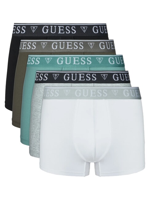 GUESS LOGO CLASSIC 5 mehrfarbige Boxershorts schwarz weiß grau lava te - Herrenslip