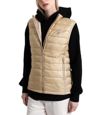 GUESS JEANS PUFFER &Auml;rmellose Daunenjacke Safari-Br&auml;une - Damenweste - 1