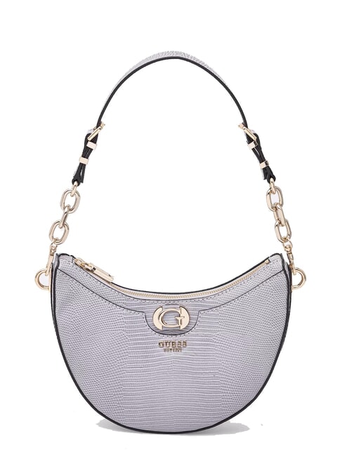 GUESS ORLINA Schultertasche mit Eidechsen-Print Lavendelgrau - Damentaschen