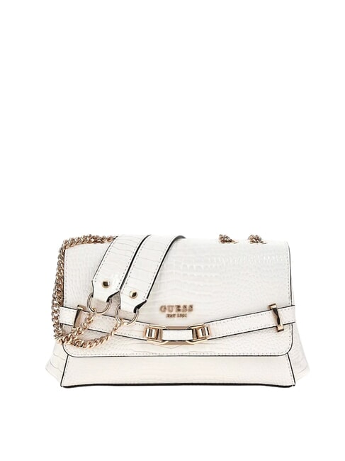 GUESS SILVYE Wandelbare Tasche mit Krokodil-Print Weiß - Damentaschen