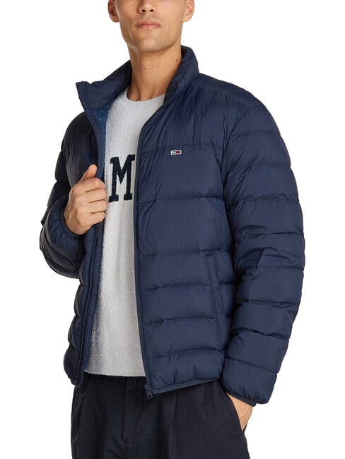 TOMMY HILFIGER TH JEANS Flag Daunenjacke aus Nylon dunkle Nachtmarine - Daunenjacken für Damen