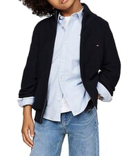 TOMMY HILFIGER TH KIDS Pullover mit durchgehendem Rei&szlig;verschluss - Kinderpullover