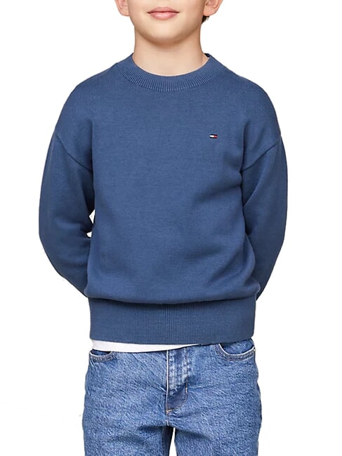 TOMMY HILFIGER TH KIDS Kinderpullover mit Rundhalsausschnitt Ägäisches Meer - Kinder-T-Shirt